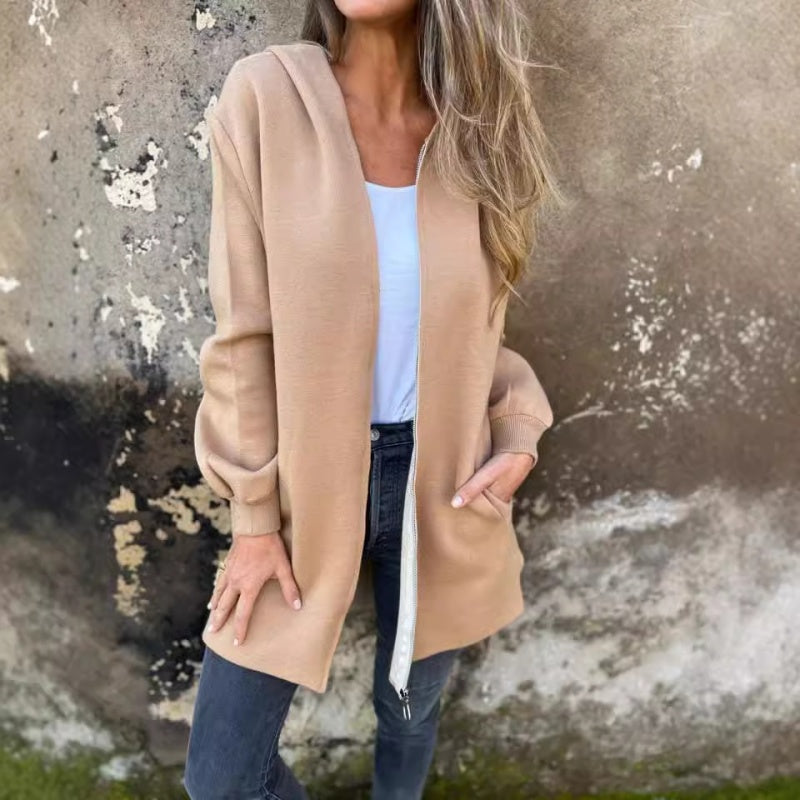Karletta - Hooded Jcket with Zipper and Pockets