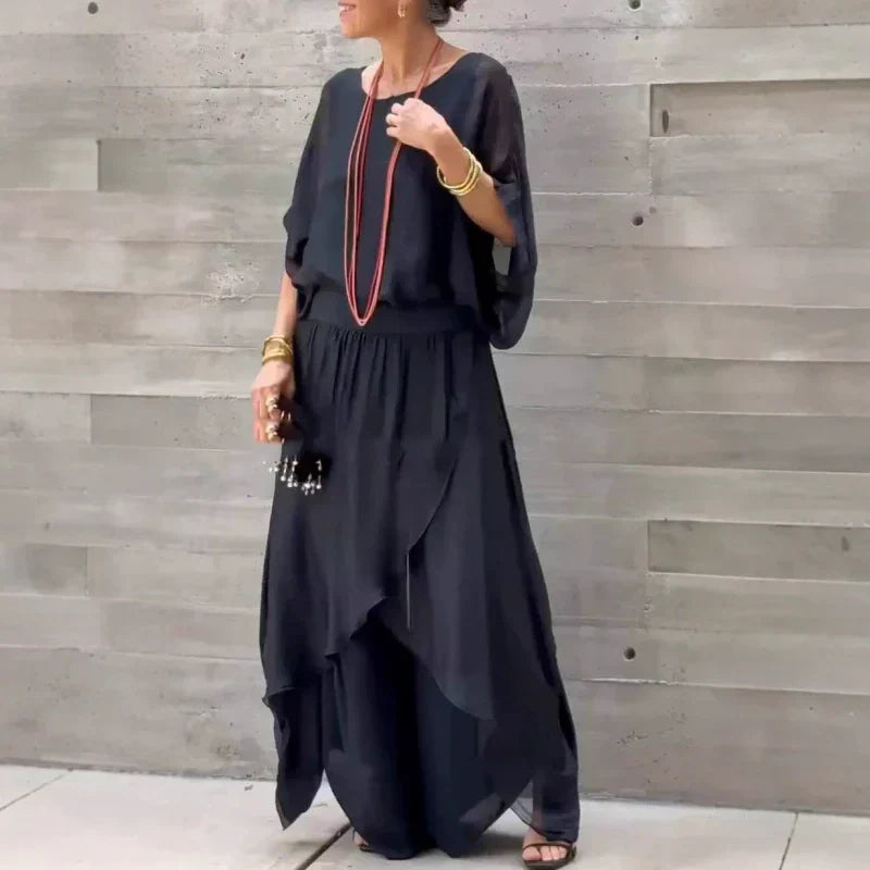Alyson - Chiffon Two Piece Set