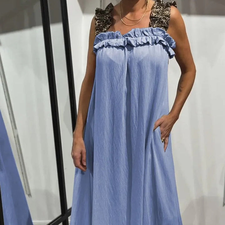 Fiola - Casual Sleeveless Maxi Dress with Pockets