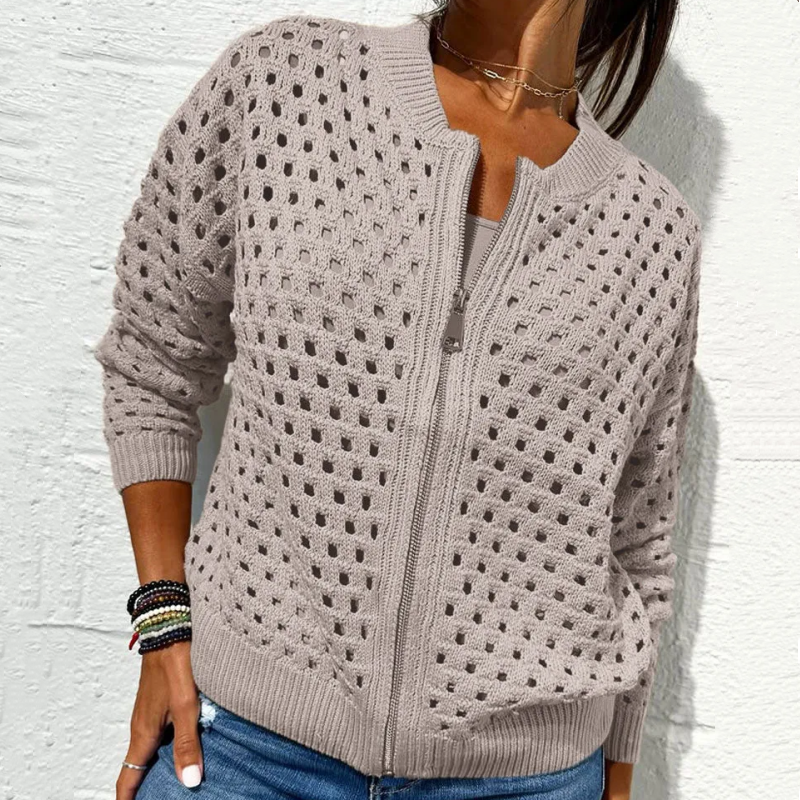 Kelsey - Knitted Jacket With Zipper