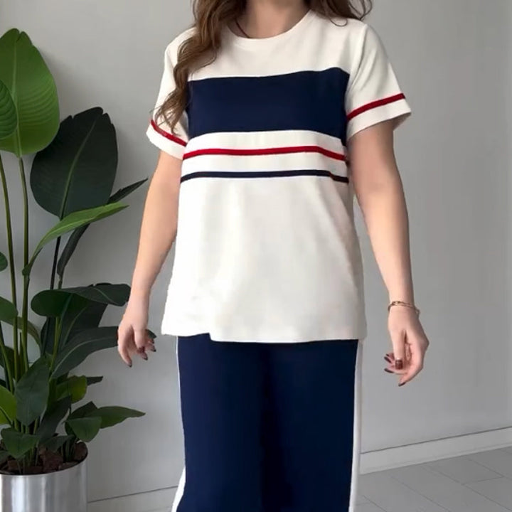 Bryaska - Casual T-shirt And Pants Set