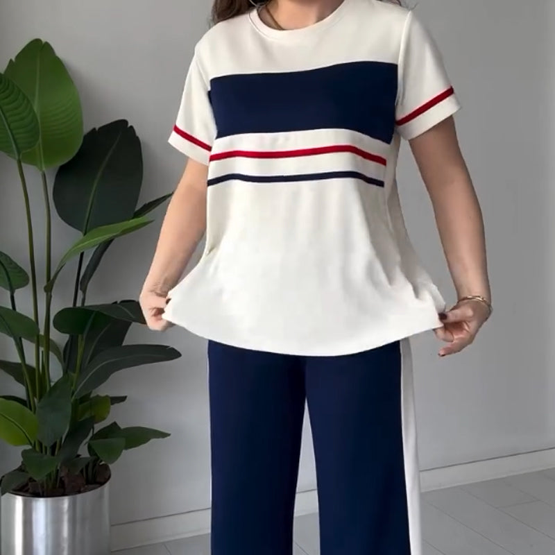 Bryaska - Casual T-shirt And Pants Set