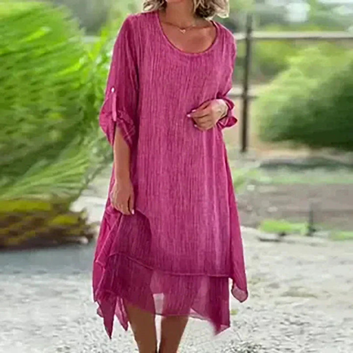 Mariela - Round Neck with Loose fit Dress