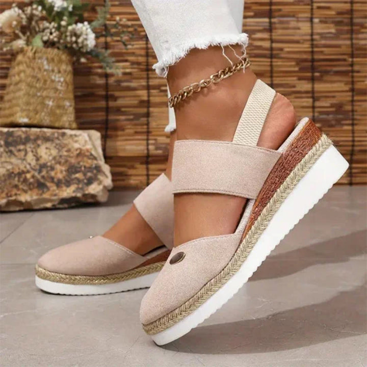 Delilah - Strappy Low Wedge Sandal