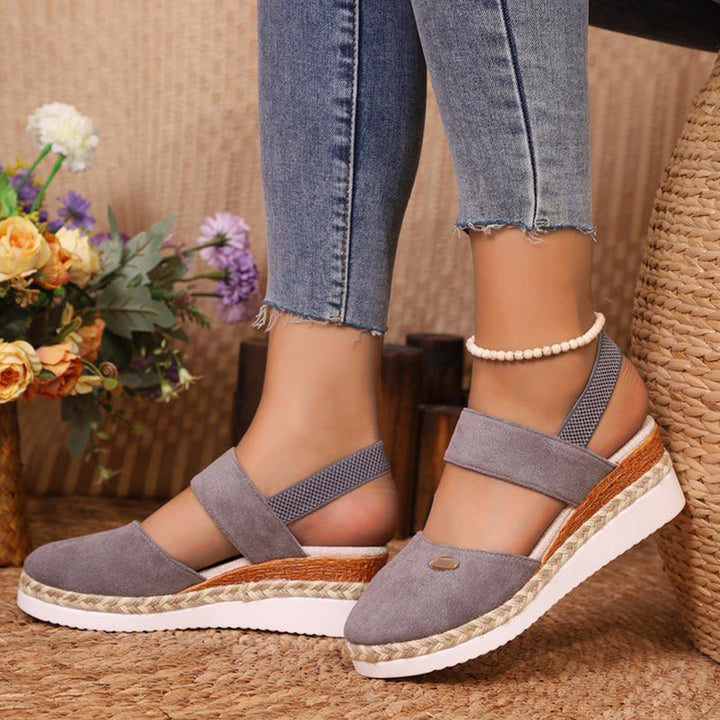 Delilah - Strappy Low Wedge Sandal