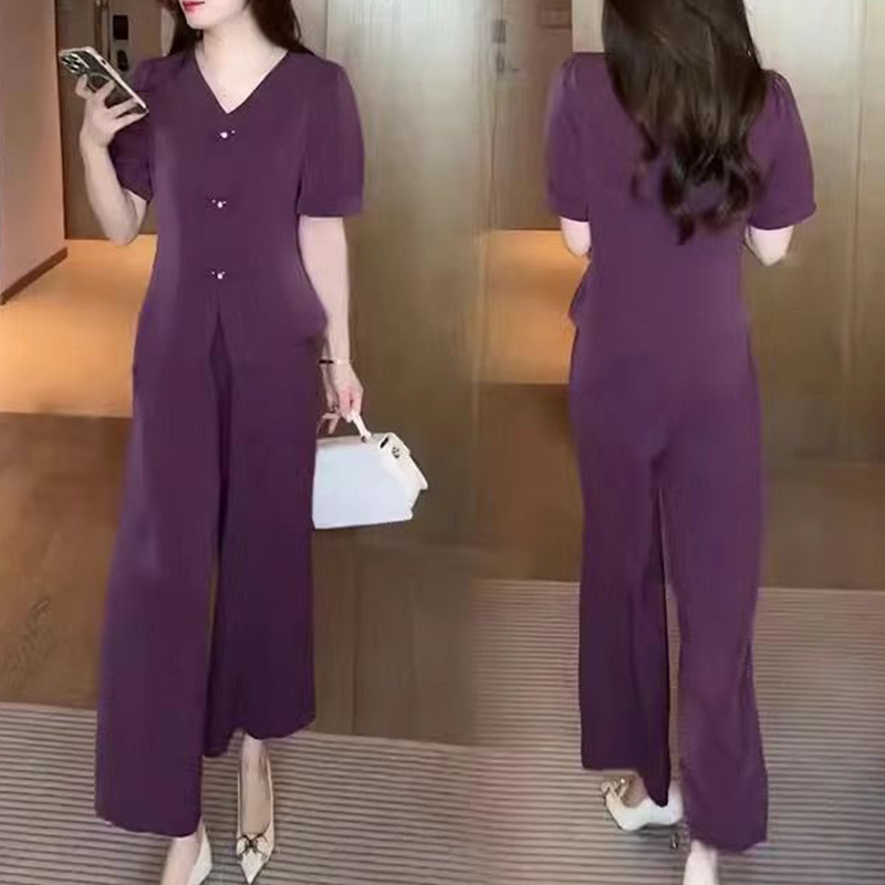 Eseniya - Elegant Short Sleeve Two Piece Set