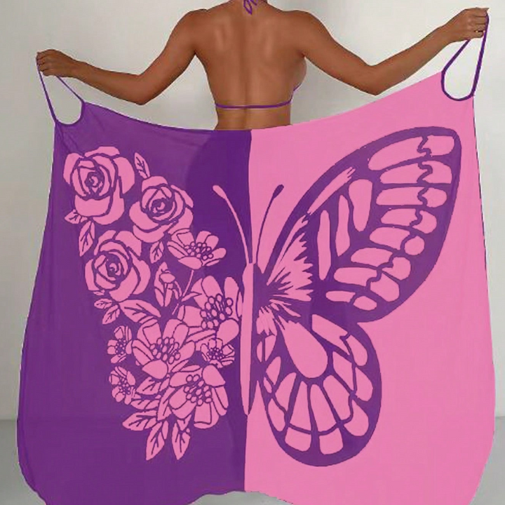 Melora - Butterfly Print Swimsuit Cover-up